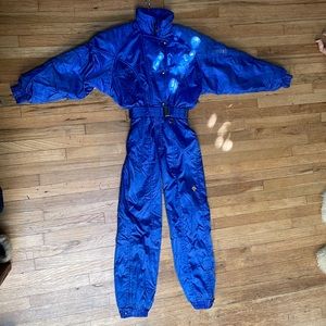 Vintage Blue Ski Suit